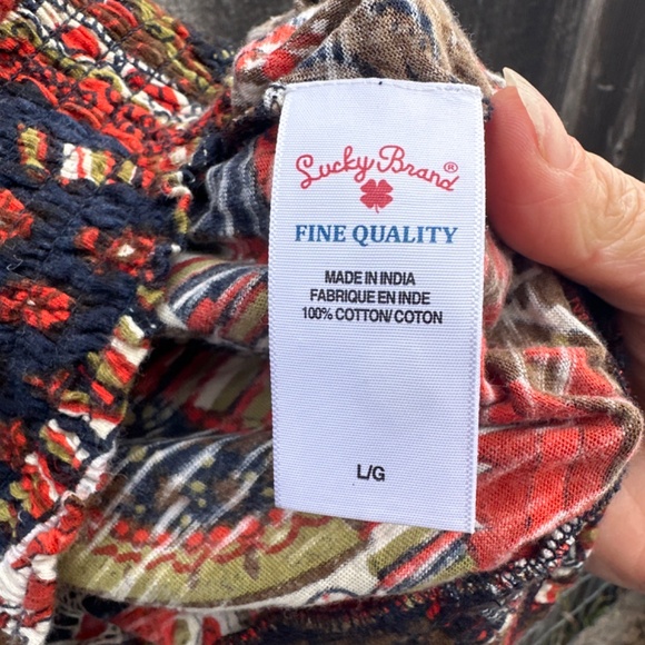 Lucky brand blouse size Large - Picture 4 of 5